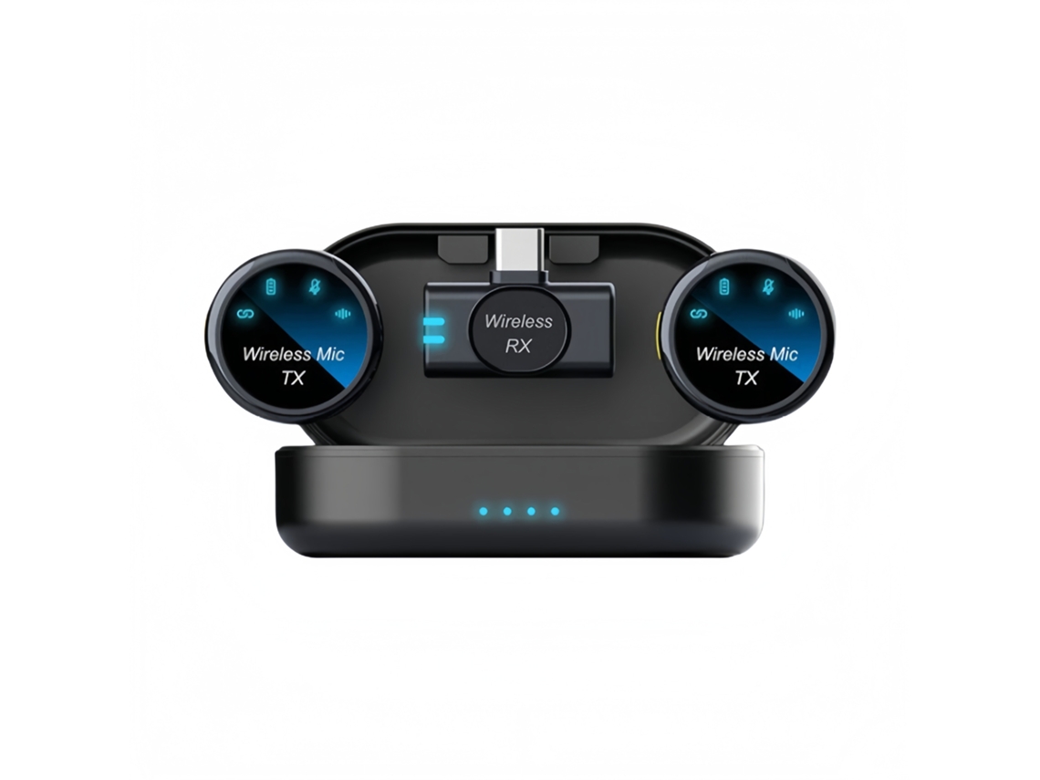 Micrófono De Solapa Inalámbrico Con Reducción De Ruido Magnético Plug And Play Adecuado Para Iphone 14 Y Modelos Anteriores (Negro) CUICH