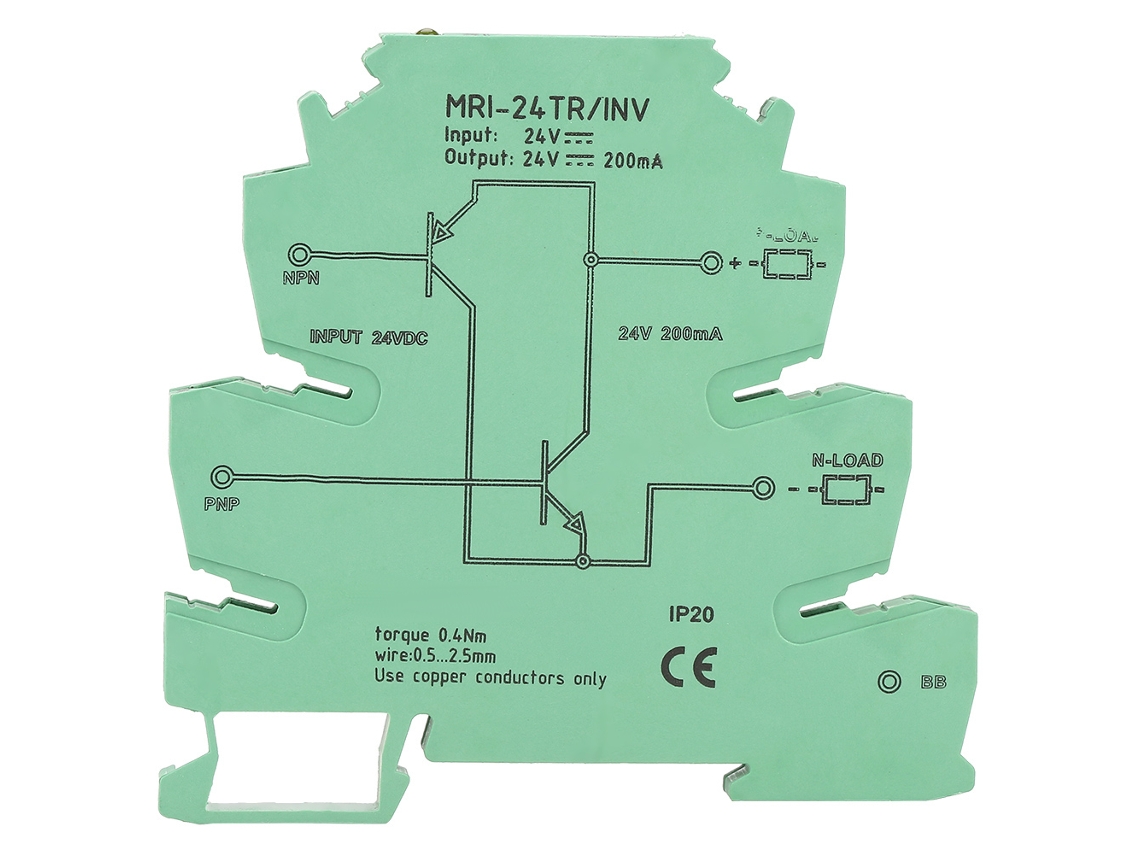 Conversor De Señal Npn A Pnp Modulo De Conversión Nivel Io Sensor Plc Polar Mri-24tr/inv