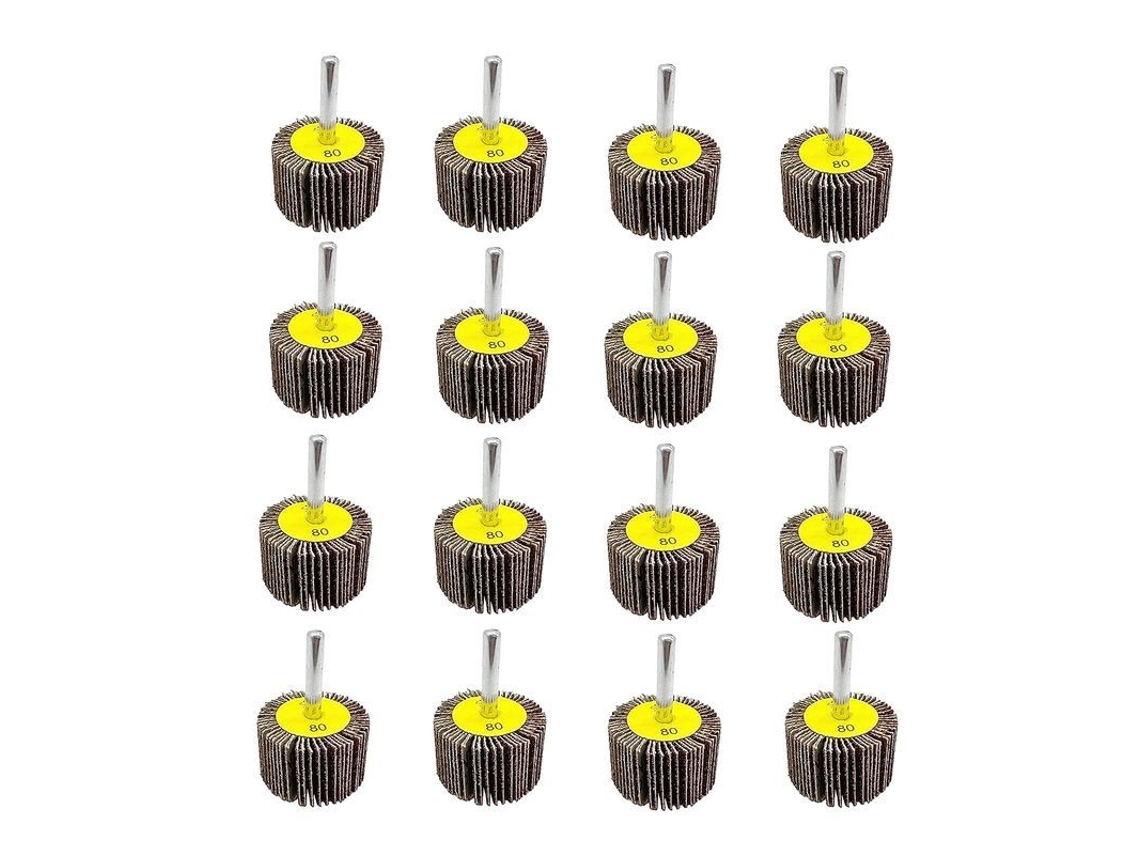 Disco De Lijado De Láminas Linjou De 30 Mm Y Grano 80, Almohadillas Abrasivas De Lijado De 6 Mm Para Taladros.
