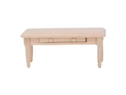 Ats-mesa De Comedor Para Casa De Muñecas 1:12 Escala Diseño Simple Y Elegante Madera Duradera Mesa De Té Miniatura