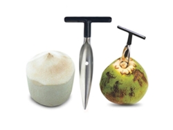 Abrecocos De Acero Inoxidable: Herramienta Para Abrir Cocos Verdes Y Disfrutar De Una Bebida Refrescante Y Saludable.