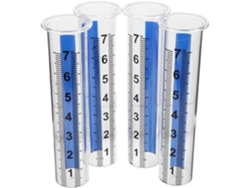 Juego De 4 Pluviómetros Inoomp: Tubo Pluviómetro, Medición Precisa Del Agua Para Jardín, Césped, Patio Trasero, Escuela