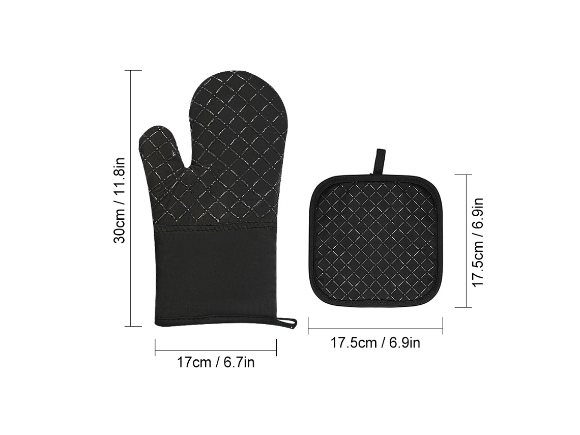 Guantes y protectores resistentes al calor para ollas (4 unidades)