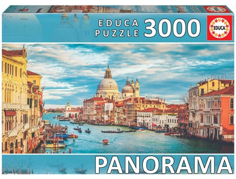 Puzzle EDUCA 3000 Gran Canal de Venecia Panorama (Edad Mínima: 12 Años - 3000 Piezas)