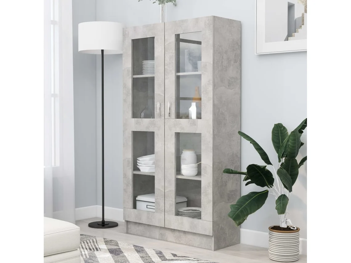 Estantes Armario 82,5X30,5X150 Cm Contrachapado Gris Cemento