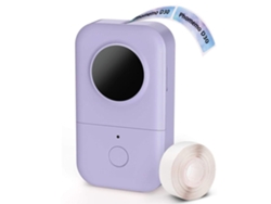 Mini Impresora Térmica Portátil Bluetooth Impresora De Etiquetas D30 Con 1 Rollo De Papel Color Morado Cuich