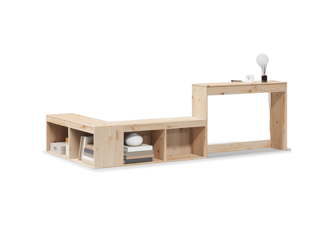Maison Exclusive - Mueble Con Escritorio Madera Maciza Pino 222x107x75 Cm
