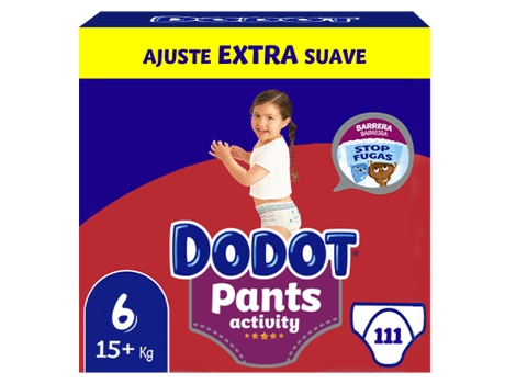 Pañales DODOT Pants Activity Extra T6 (3x37 - 111 Unidades)