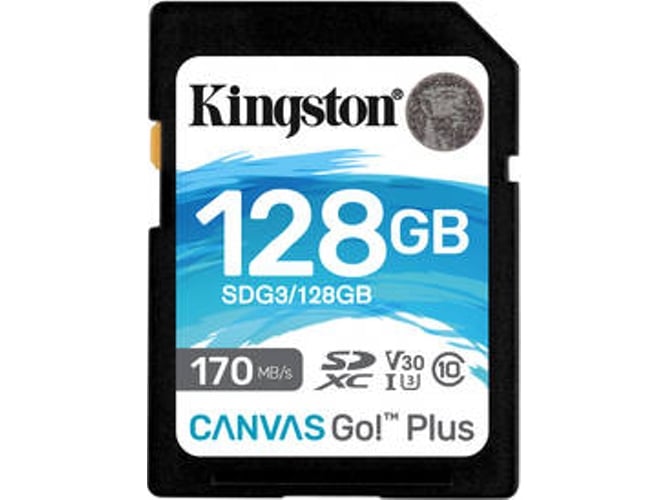 Tarjeta de Memória SD KINGSTON Canvas Go Plus (128 GB - 170 MB/s)