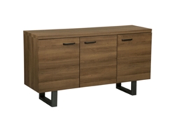 Aparador de 3 puertas BELIANI Timber de MDF Madera oscura 140x42x79
