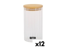 Tarro de Cristal Transparente QUTTIN 9 x 16 cm 780 ml 9 x 16,5 cm (12 Unidades)