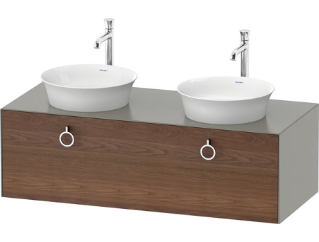 DURAVIT Tulip blanco, mueble de baño colgado en la pared, ancho 1300 x profundidad 550mm, con 1x extraíble, con tirador, WT4983B