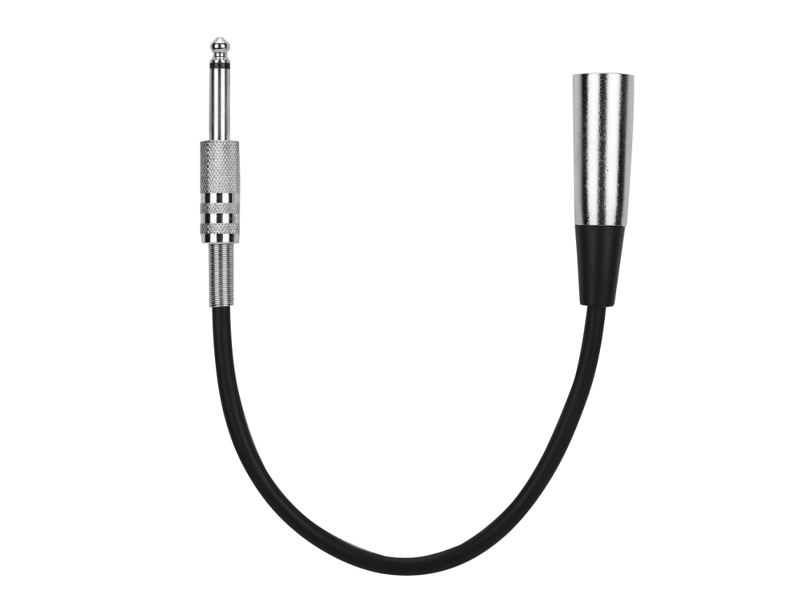 Cable De Audio Con Conector Macho De 6,35 Mm A Conector Hembra Xlr Para Micrófono, Grabadora Y Guitarra Eléctrica