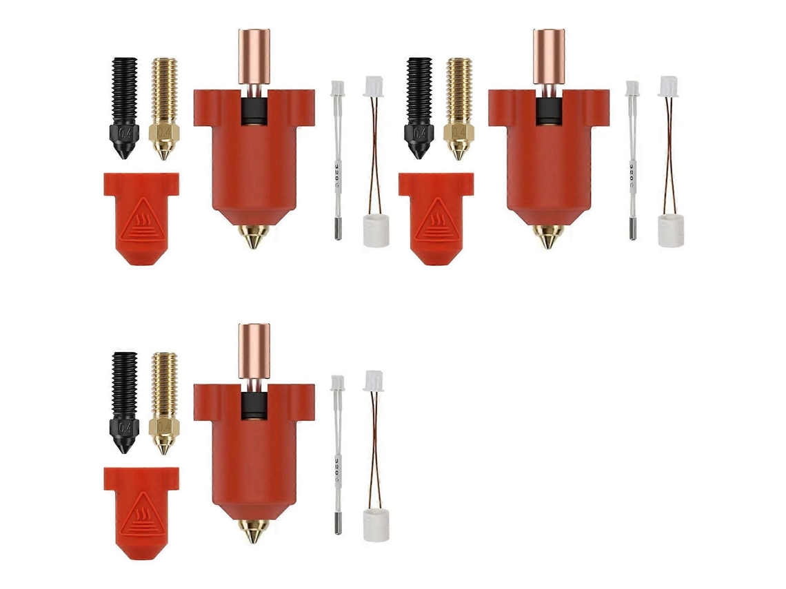 3x Ceramic Hotend Kit Hot End Print Head Heater Block High Temperature Heating Cartridgefor Ender3 V3 Ke/k1/k1 Max