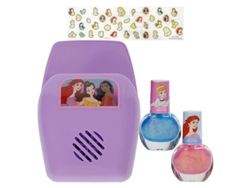 Set Mini Secador De Uñas De Princesas Disney Con Pegatinas Y Pintauñas Valuvic