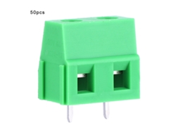 2026-50pcs Conector De Terminal De Tornillo Pcb Kf127v 2pin 7.5mm Pitch Verde 300v 10a