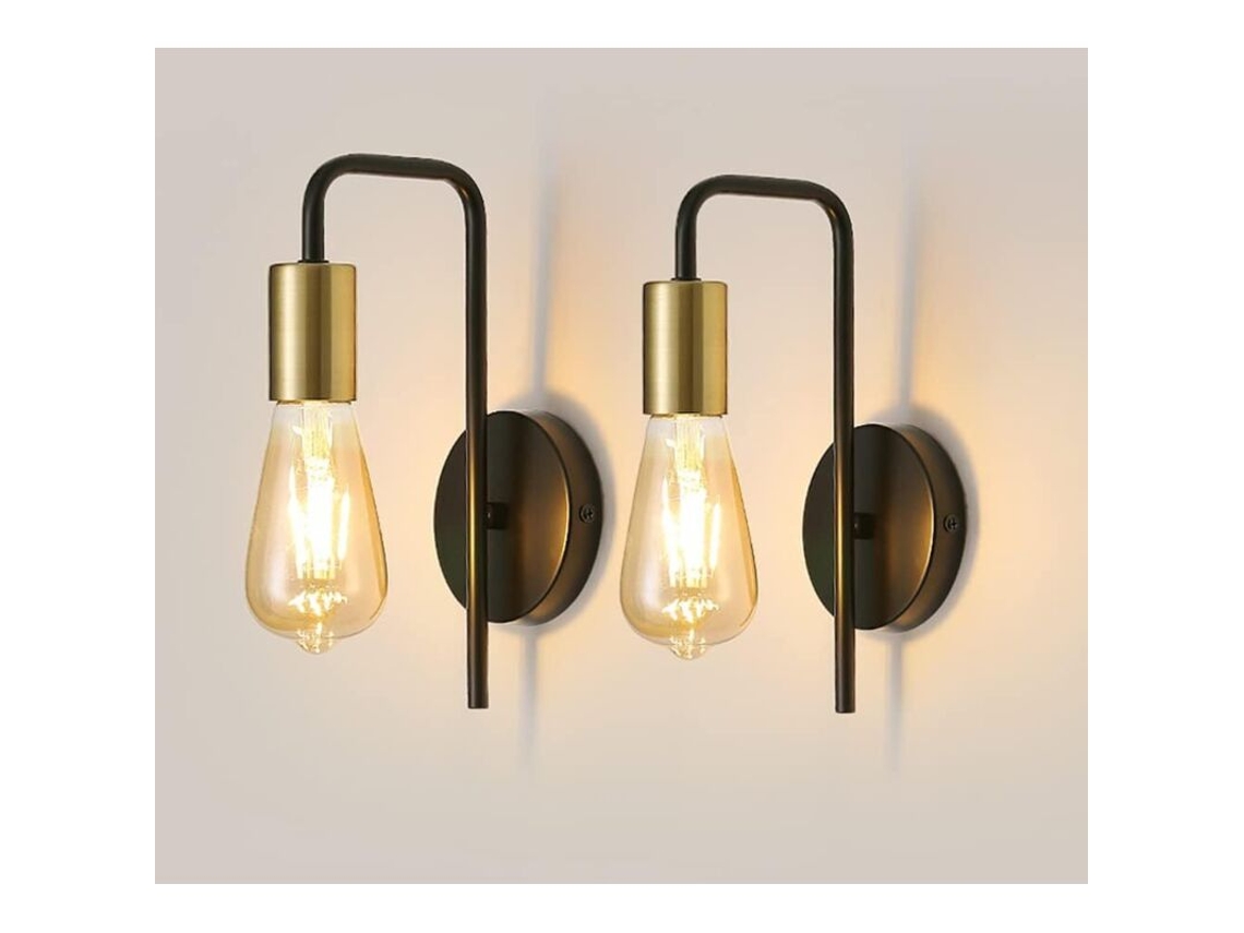 Juego De 2 Apliques De Pared Vintage, Luminaria De Pared De Estilo Industrial.