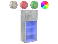 Maison Exclusive - Mueble Para Tv Con Luces Led Gris Hormigón 40,5x30x90 Cm