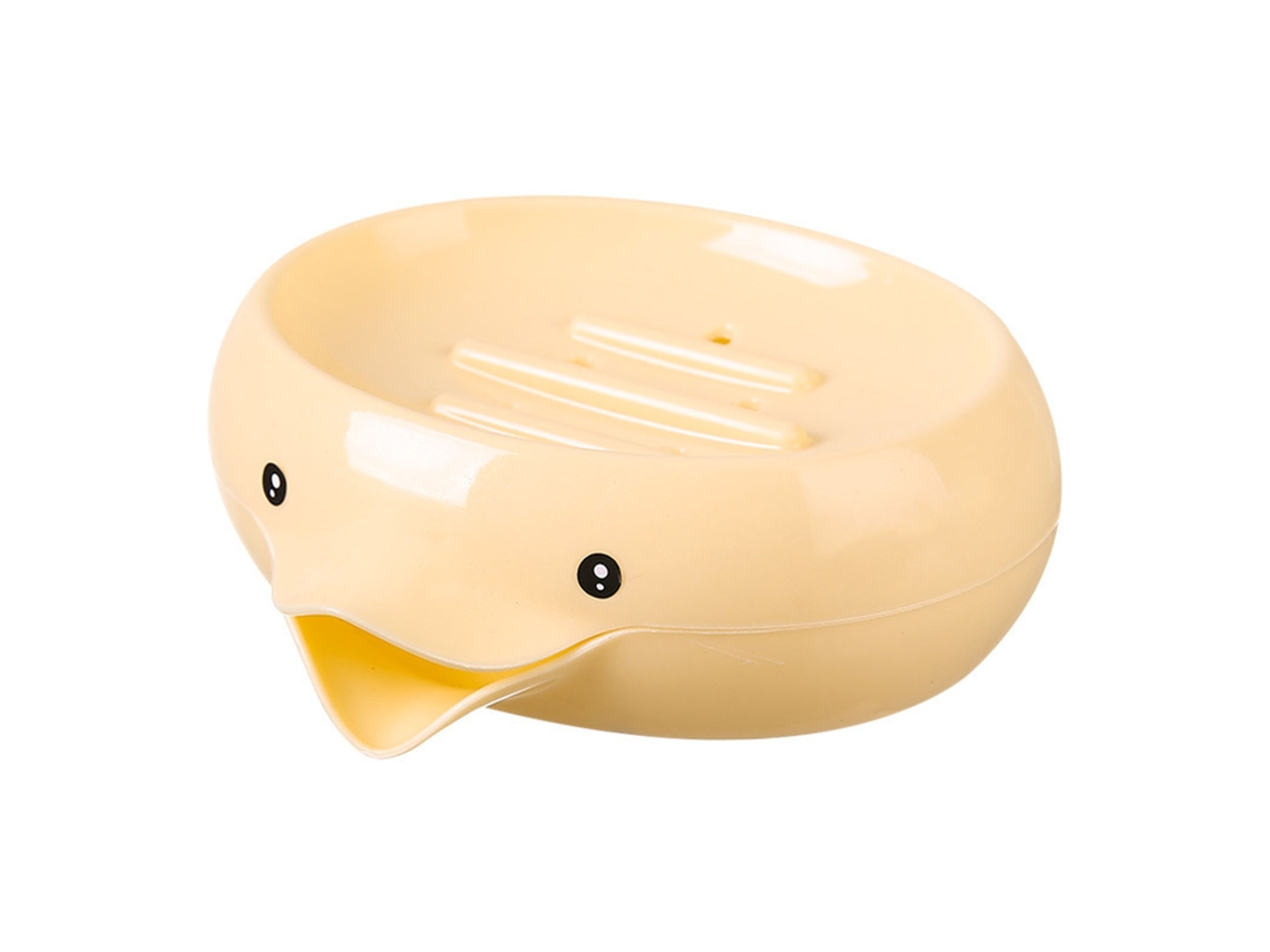 Jabonera 3d Con Forma De Pato Y Desagüe Innovador Para Baño - Naranja