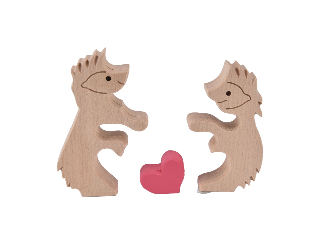 Decoração De Madeira Com Coelhos Miniatura Em Forma Bonita Para Casa Presente De Dia Das Mães B13