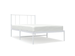 Maison Exclusive - Estructura Cama Sin Colchón Con Cabecero Metal Blanco 107x203cm