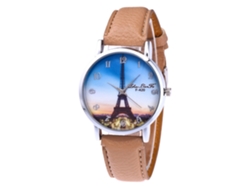 Reloj De Pulsera Casual De Cuarzo Para Mujer Zhoulianfa Con Esfera Redonda Beige