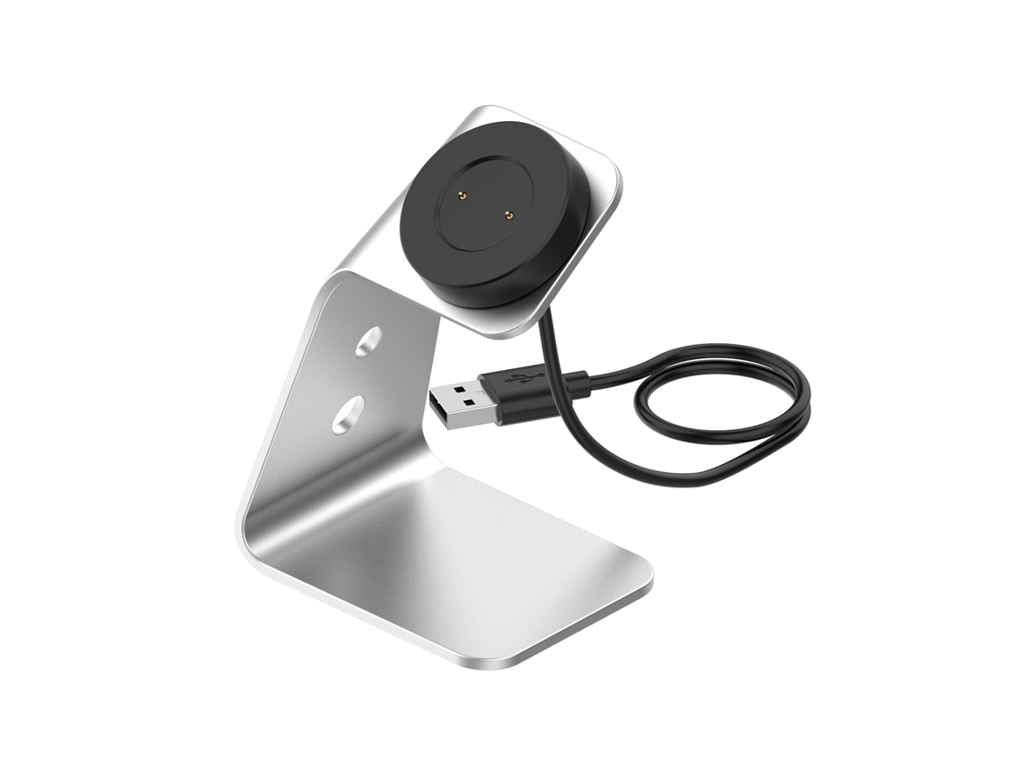 Huawei Watch GT 2/GT/GT 2e Soporte de cargador magnético universal de aleación de aluminio (plateado)