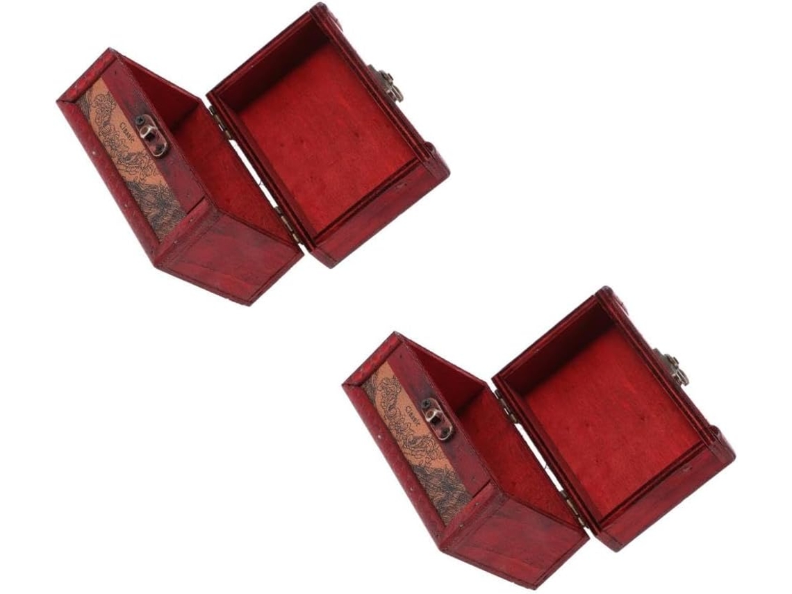 Juego De Cofre Del Tesoro De 2 Piezas Con Tapas, Organizadores De Equipaje Para Bodas, Collar De Conchas Marinas, Rocío De Agua