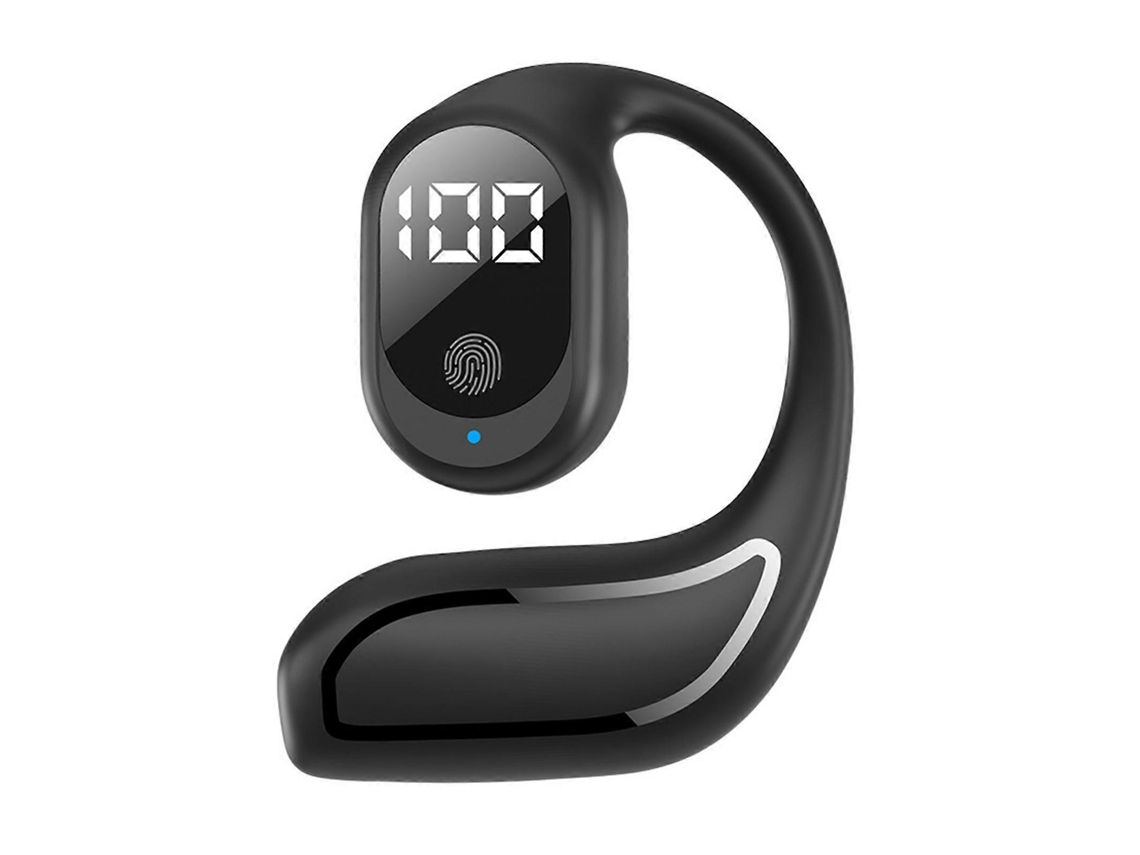 Auriculares inalámbricos ergonómicos con pantalla LED para un control fácil y una batería de larga duración para deportes. Blanco. Ly Ebike.