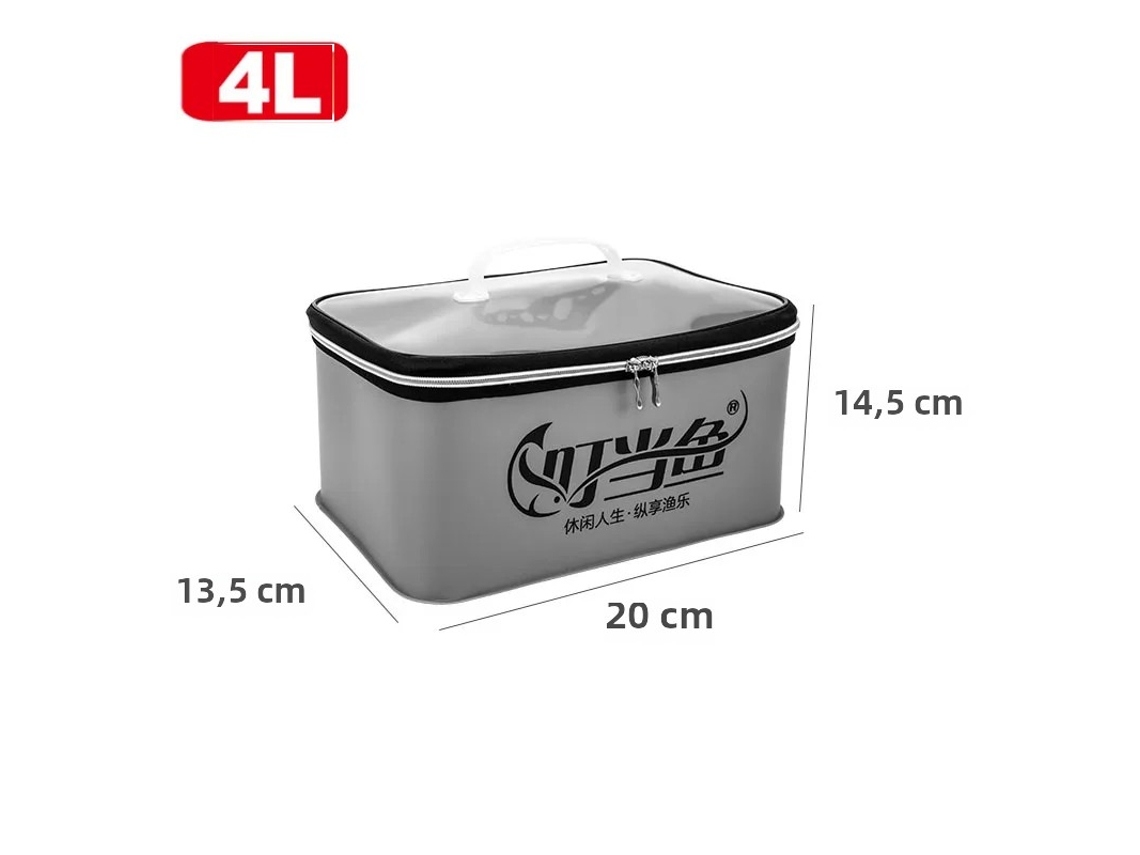 Bolsa De Pesca Multifuncional De Eva (4l) Con Caja Para Almacenar Cebo Y Línea