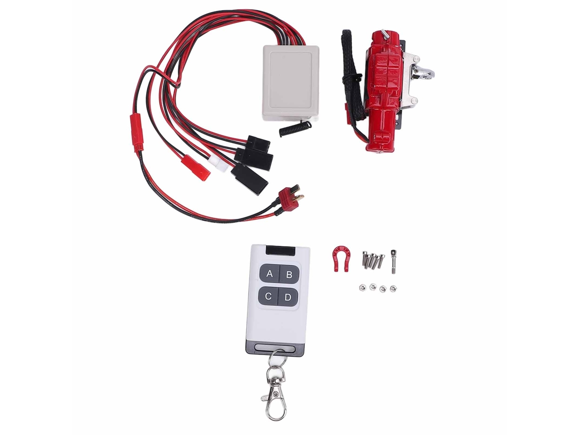 Grúa Metálica Para Coche Rc A Escala 1/10 Con Mando A Distancia Para D90 D110 Scx10 90046 Rojo