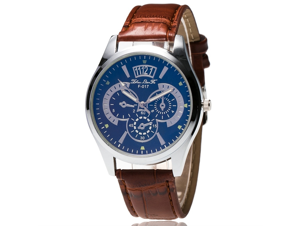 Reloj De Pulsera De Aleación Para Estudiantes Con Dial Redondo Analógico De Cuarzo Moda Café