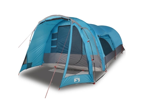 vidaXL Tienda de campaña familiar túnel 8 personas impermeable azul