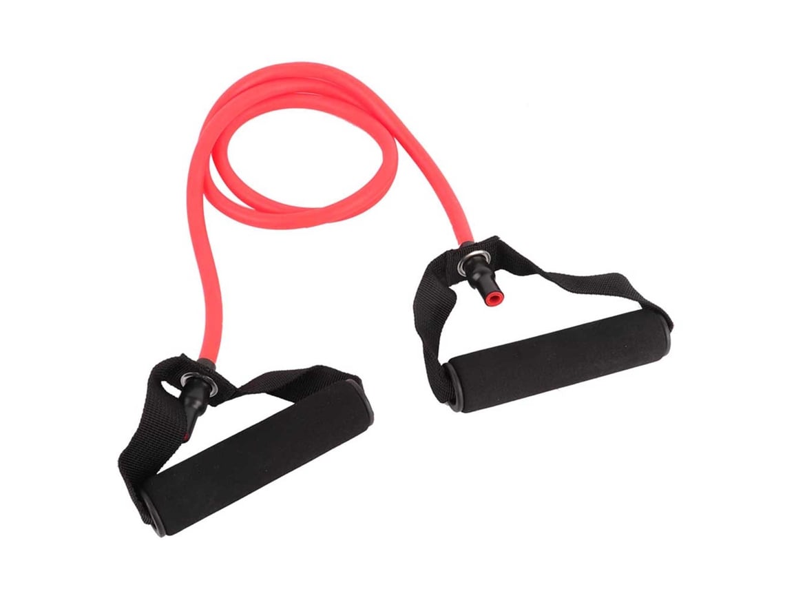 Banda elástica de resistencia para entrenamiento, cuerda de tubo para ejercicio, fitness, yoga, gimnasio, color rojo
