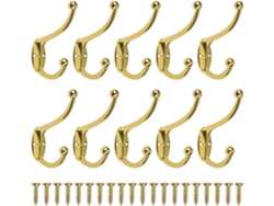 Gancho decorativo para abrigos y sombreros, elegante acabado en bronce champán, perfecto para decorar paredes y el hogar, diseño de cabeza redonda.
