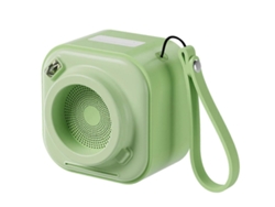 Altavoz Bluetooth inalámbrico Yunzii con forma de cámara retro, mini portátil, verde