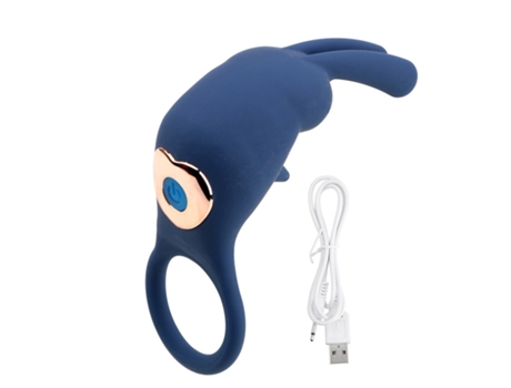 Vibrador fino con bloqueo recargable por USB con 10 modos de vibración para hombres (azul) YIZHOOD