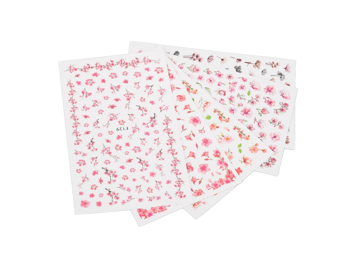 Rebe-stickers De Uñas Artísticas De Flores 3d Autoadhesivos Seguros Para Accesorios Decorativos Diy De Manicura