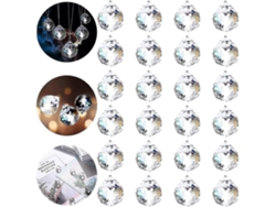 Juego de 10 bolas de cristal para candelabros, prismas y colgantes DIY con efecto arcoíris.