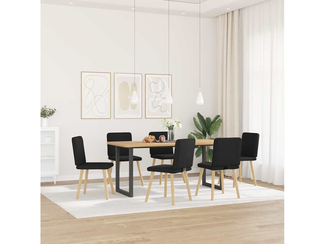 Maison Exclusive - Sillas De Comedor Giratorias 6 Unidades Tela Negras