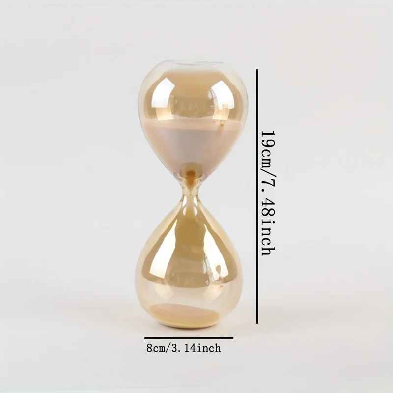 (30 Minutos Dorados) Un Colorido Reloj De Arena Decorativo De 30 Minutos Con Diseño De Vidrieras.