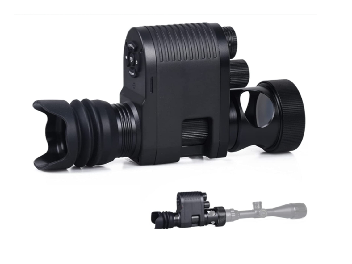 Cámara monocular de visión nocturna digital para oscuridad total, visor de rifle de caza con visión nocturna infrarroja HD de 720p Bestvite (negro)