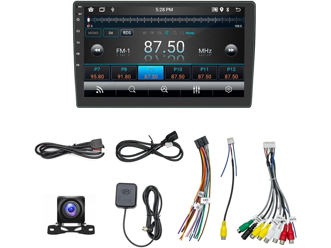 Autorradio Android 13 Sin Carplay, 2 Din, Pantalla Táctil De 10 Pulgadas, Gps, Wifi, Bluetooth Y Cámara.