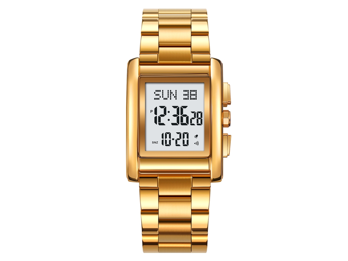 Reloj Electrónico Multifuncional, Resistente Al Agua Hasta 30 M, Con Doble Huso Horario Y Diseño Luminoso Para Hombre.