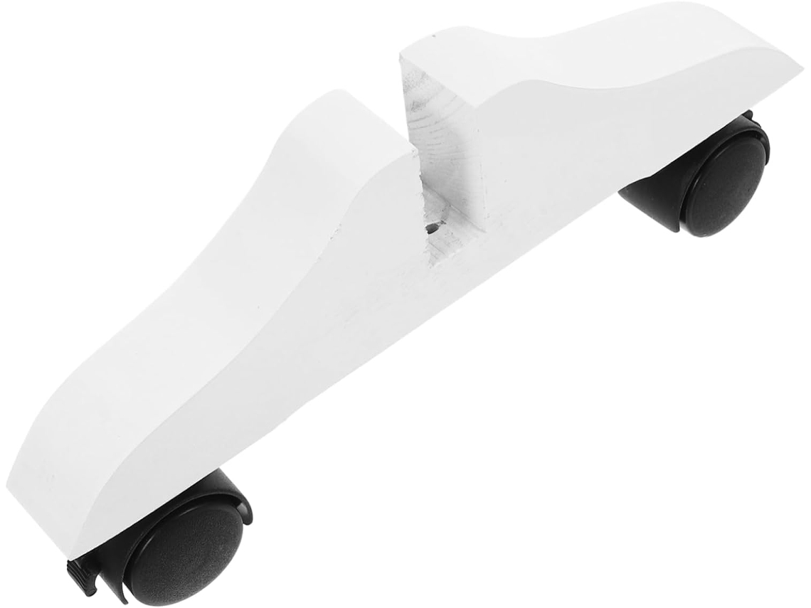Soporte Rodante De Madera Maciza Blanca Para Separador De Ambientes, Base Estable Para Tabiques.