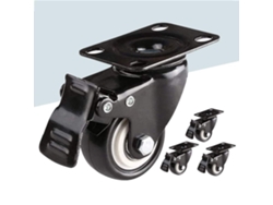 Ruedas 75 Mm Giratorias Freno Para Muebles Ideal Para Uso