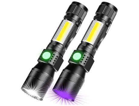 Linternas recargables USB 3 en 1 Antorchas de escorpión con captura ultravioleta a prueba de agua Súper brillantes con 7 modos para identificación ...