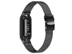 Correa de repuesto para reloj inteligente Fitbit Inspire 3, correa de repuesto de acero inoxidable con hebilla milanesa negra Ly Ebike