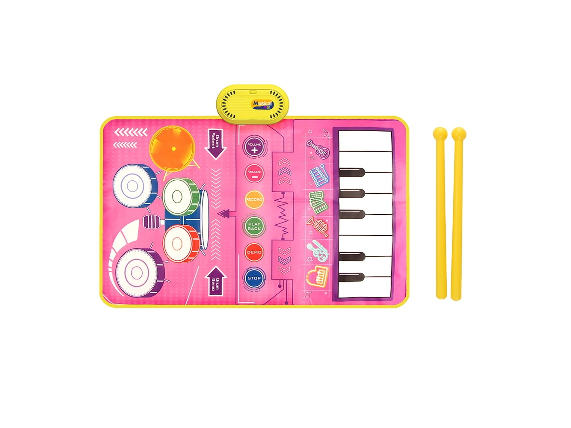 Tapete Musical Para Niños Pequeños De 80 X 50 Cm, Piano De Suelo, Teclado, Tambor, 6 Efectos De Sonido De Instrumentos.