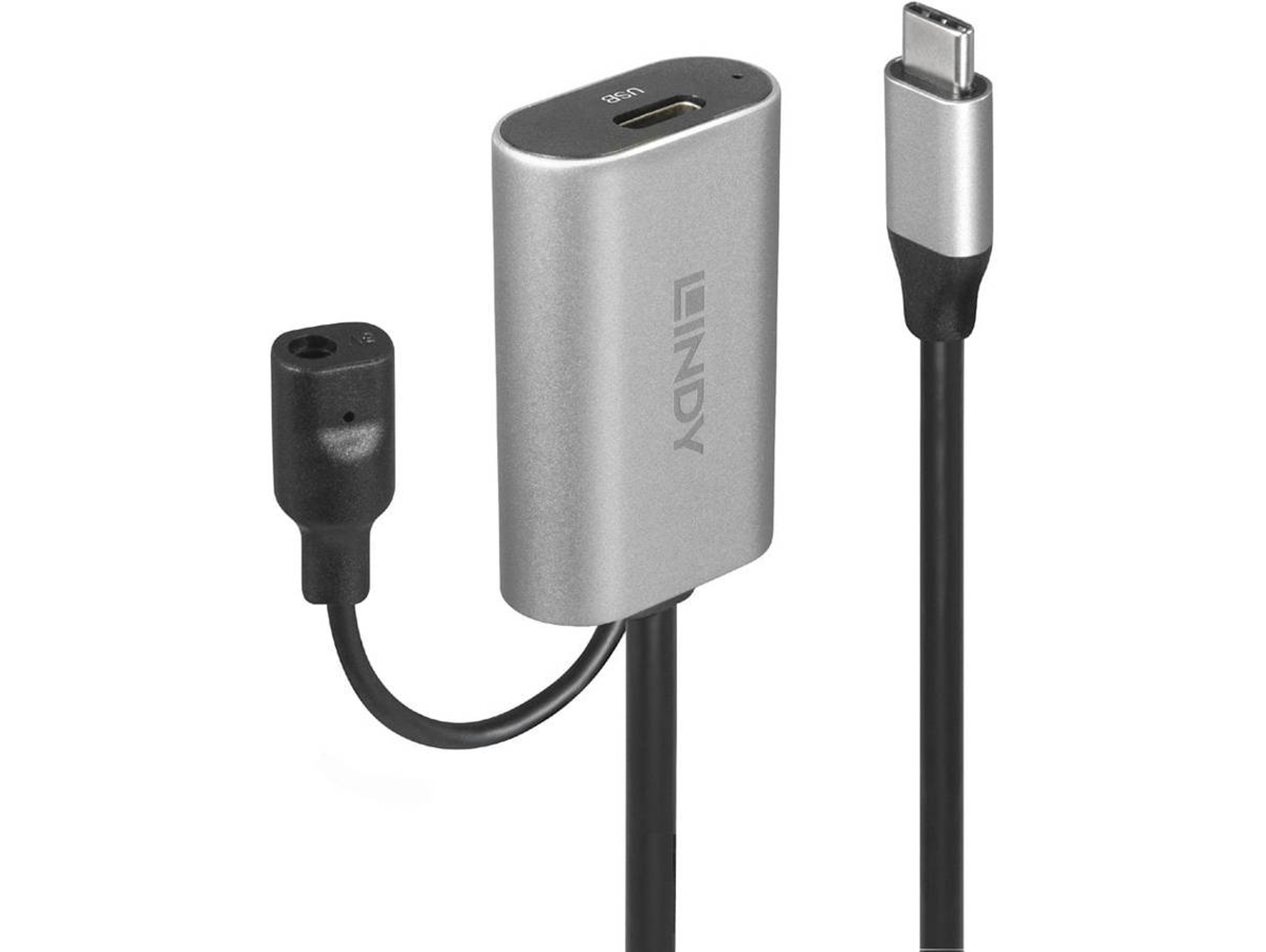 Cable USB LINDY (USB-C - USB-C - 5 m - Negro)
